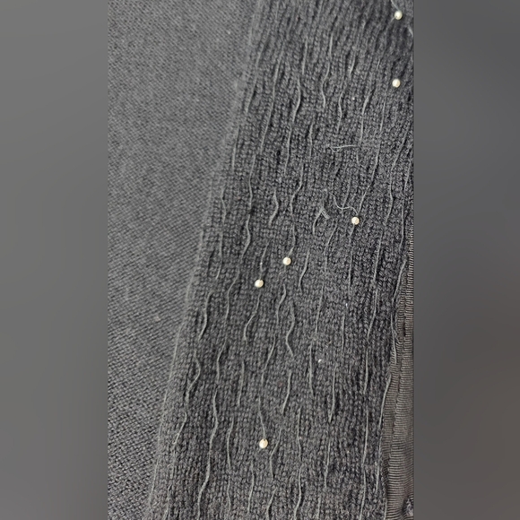 Allanah Hill Beaded wool Sweater With Pearl Buttons and collar. size 12 - Picture 9 of 11